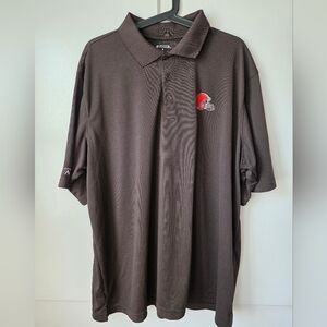 Antigua Cleveland Browns Polo Shirt with Embroidered Helmet Logo Size XL NFL
